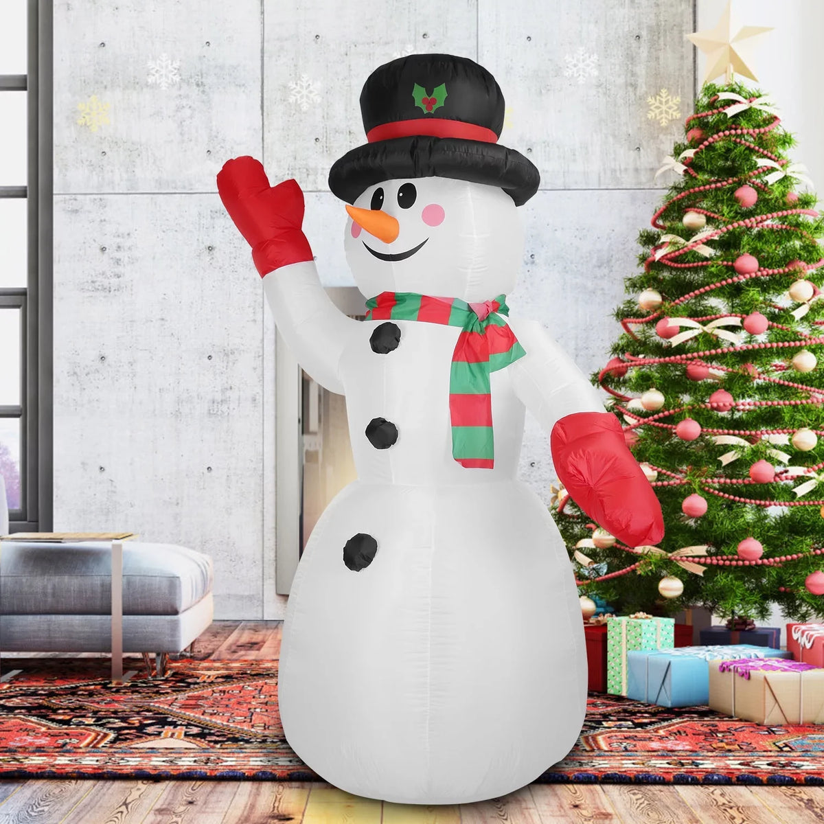 Up Up Holiday Decor Snowman, Lawn Holiday for Giant Blow Decoration, Huge Light Party Yard Inflatable Christmas Snowman Garden iMountek Yard Winter 7.9ft