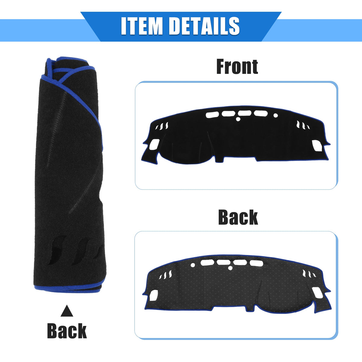 Polyester Nissan Unique Cover Kicks Console Bargains Dashboard Protective 2017-2020 Blue for Car Center Compatible
