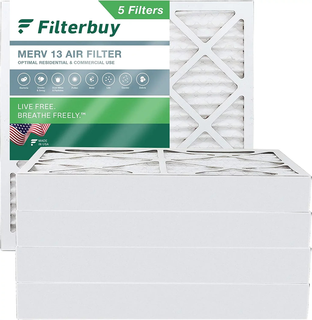 20x20x4 Filters Furnace (5-Pack) 13 Pleated Air AC MERV HVAC Filterbuy