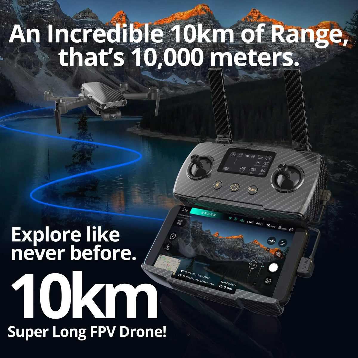 Bigly 4K Gimbal, 3-Axis Baller Ultra 10km Time Follow Brothers Grams, Flight Drone, 135mins 249 Me, Big Ultra The AI-Powered Voyager Stable Range, Combo! Camera, 30fps Zino HD