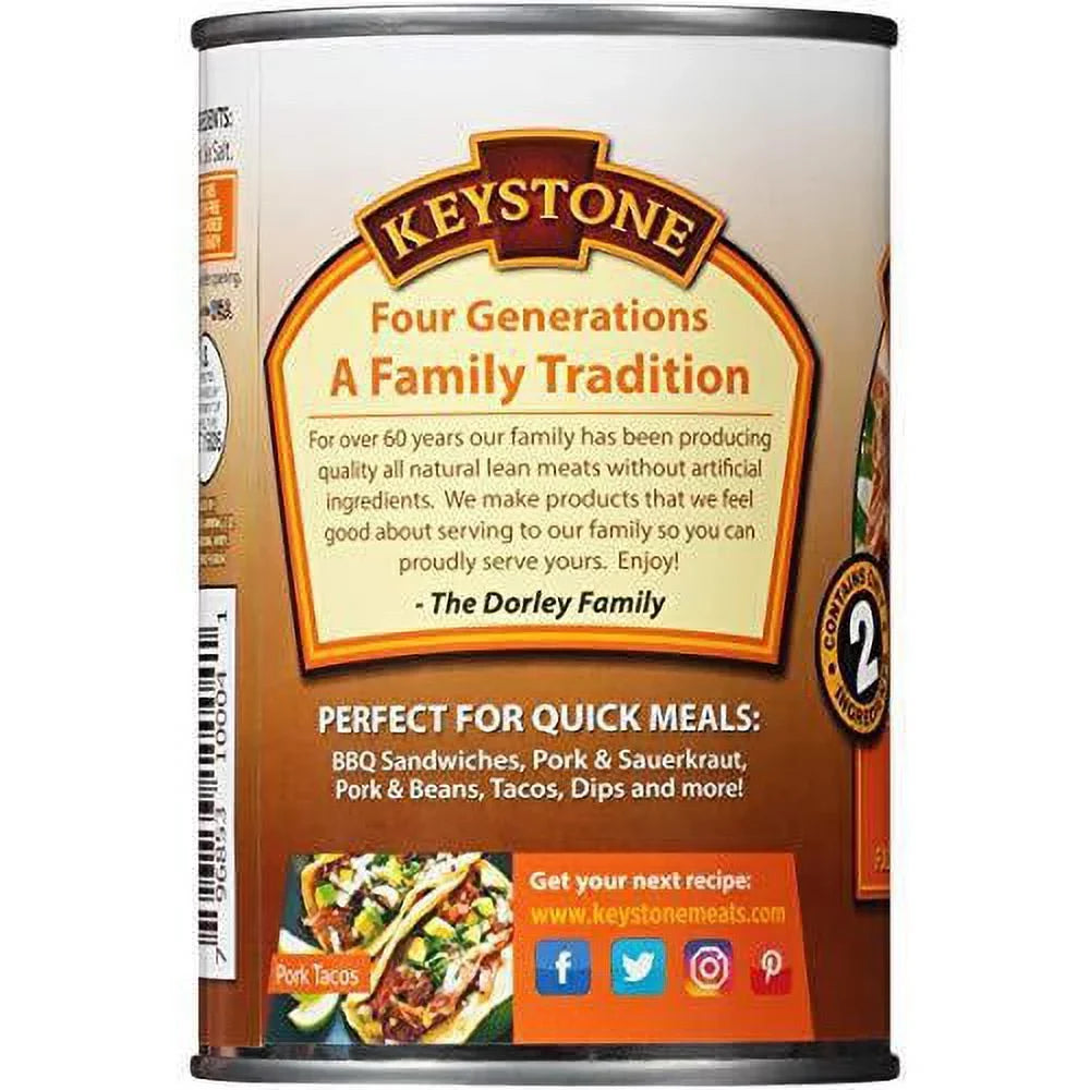 Camping 6 Food Backpacking Cans Hiking Pork of Survival Natural For Ready 14.5 Keystone (6 Pack Emergency Can and to Eat- All Pack) oz