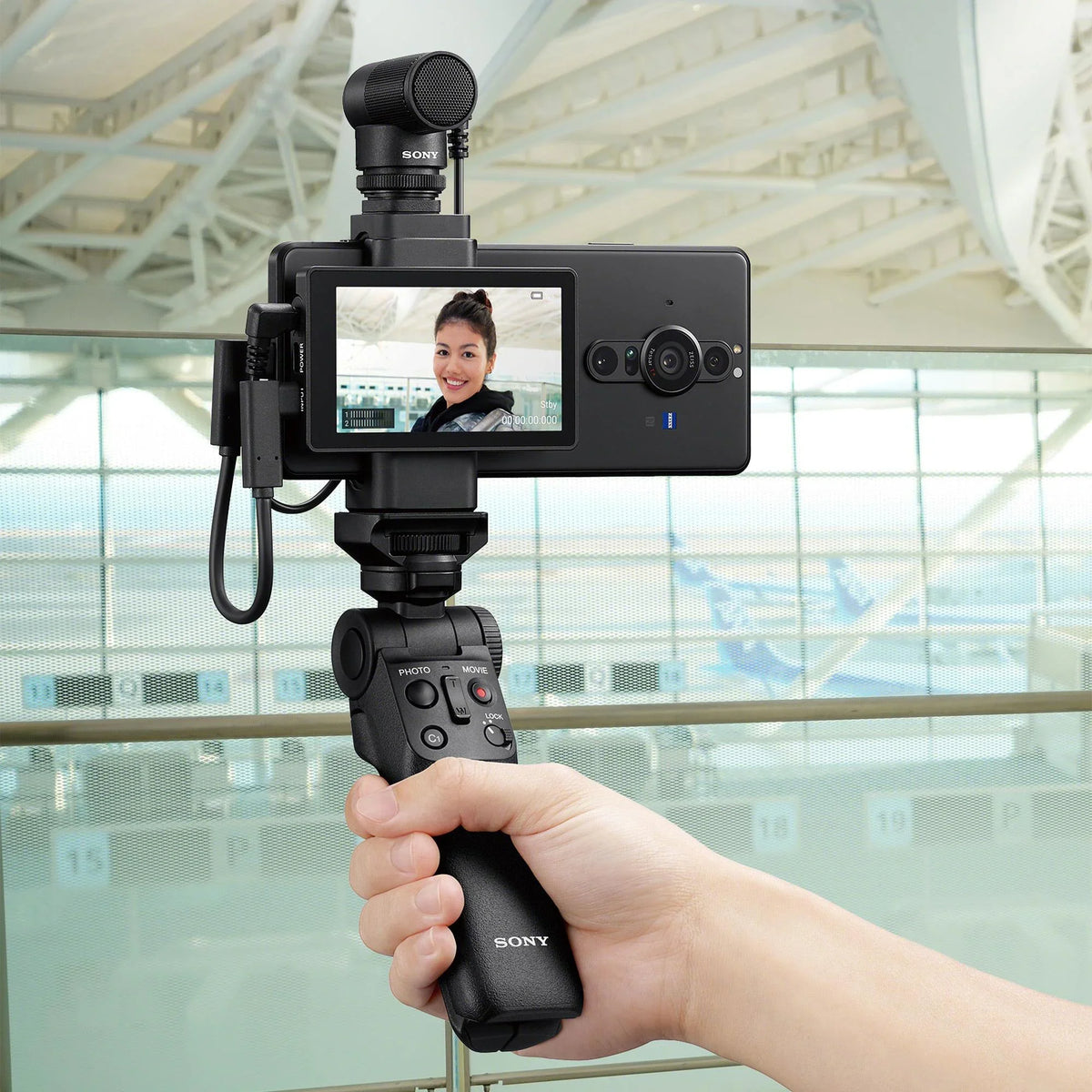 ZV-E1 Mirrorless 50mm Lens, Grip, Camera Alpha Kit and Mic with (Black)