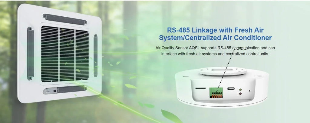 '- AQS1 Multiple CO2/CO2e, Alerts, Temperature 9-in-1 WiFi/RS485/LAN grade TVOC, Connectivity Air Monitor UbiBot & Humidity, PM1/2.5/10,