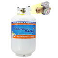 and Flame Grills YSN330 Tank Fishing, for & and Valve Camping, Gauge Steel exterior Propane OPD King White with BBQs, Cylinder 30LB Activities,