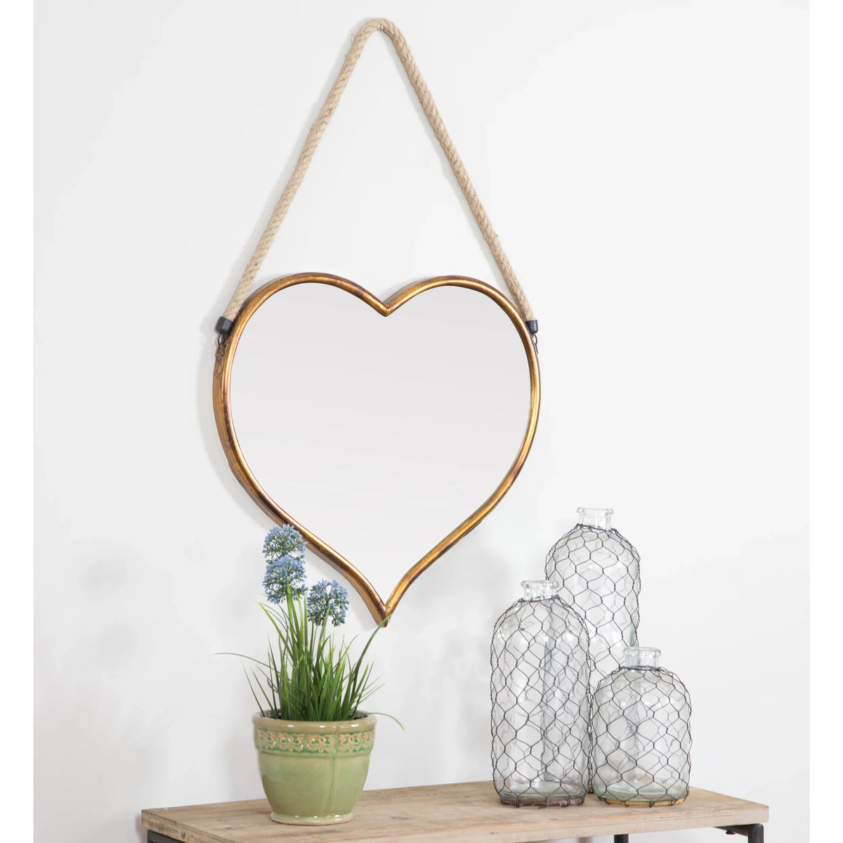 Heart Gold x 18" Mirror 28" Kiera Wall Aspire by