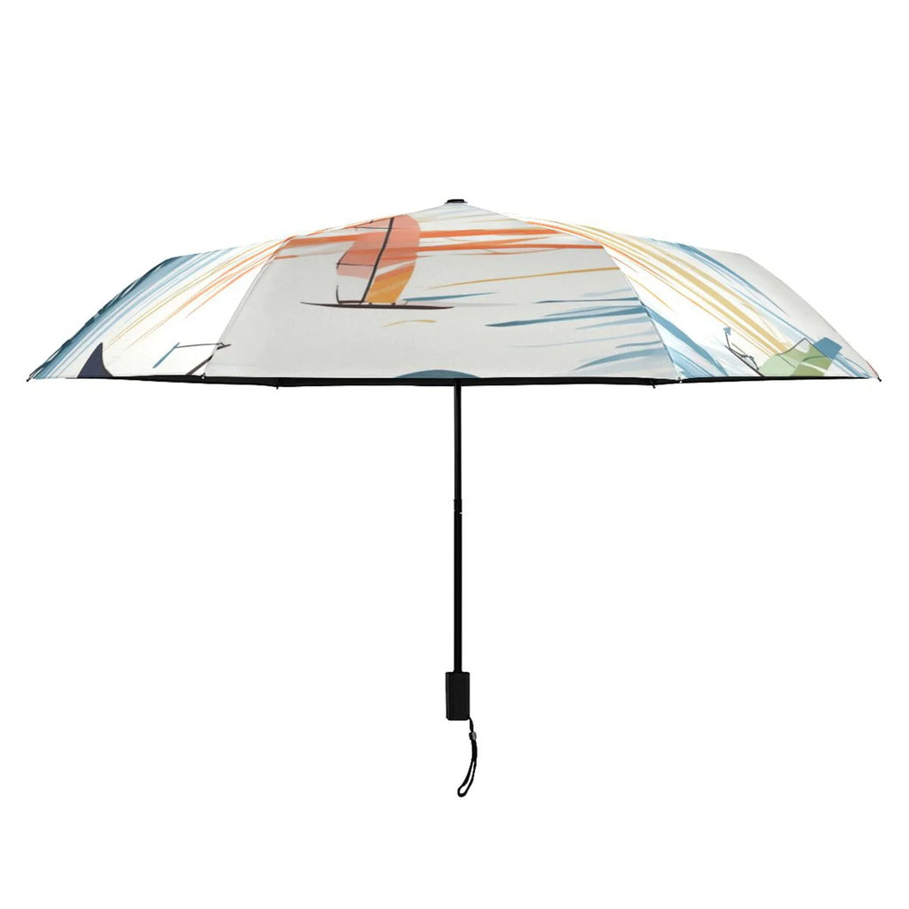 Rain Arc Lightweight Sailboats Umbrella Compact UPF Windproof 50+ Folding for Packable dimension Umbrella Travel