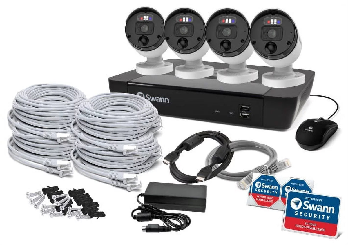 SwannForce 4 - Security 12MP Swann NVR 8 Channel System SWNVK-890004 Camera