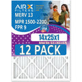AIR. to 13 - 14x25x1 & Comparable USA by FPR of FILTERS Rating, Air Pack 2200 Filters - in Made MPR CLEAN Filter Furnace 12 WICKED 1500 MERV AIRX 9