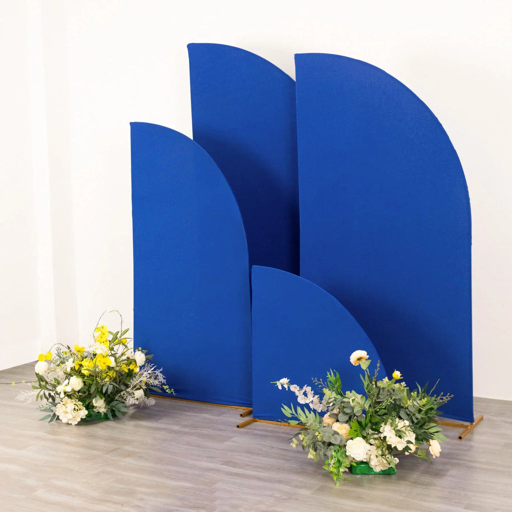 Stand Backdrop - Matte Covers, of Spandex Blue Moon Wedding Efavormart 2.5ft,5ft,6ft,7ft Fitted Covers Custom Set 4 Fit Chiara | Half Royal Arch