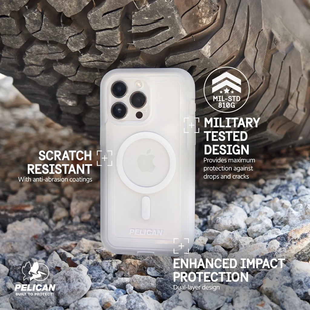 with - Clear Clip Pro Case [MagSafe Compatible] Voyager iPhone 15 Series Max Pelican Holster Belt