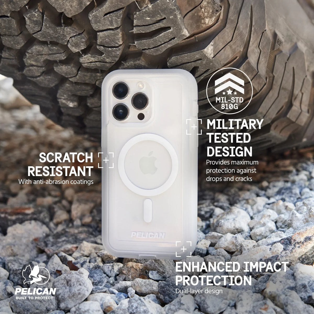 with - Clear Clip Pro Case [MagSafe Compatible] Voyager iPhone 15 Series Max Pelican Holster Belt