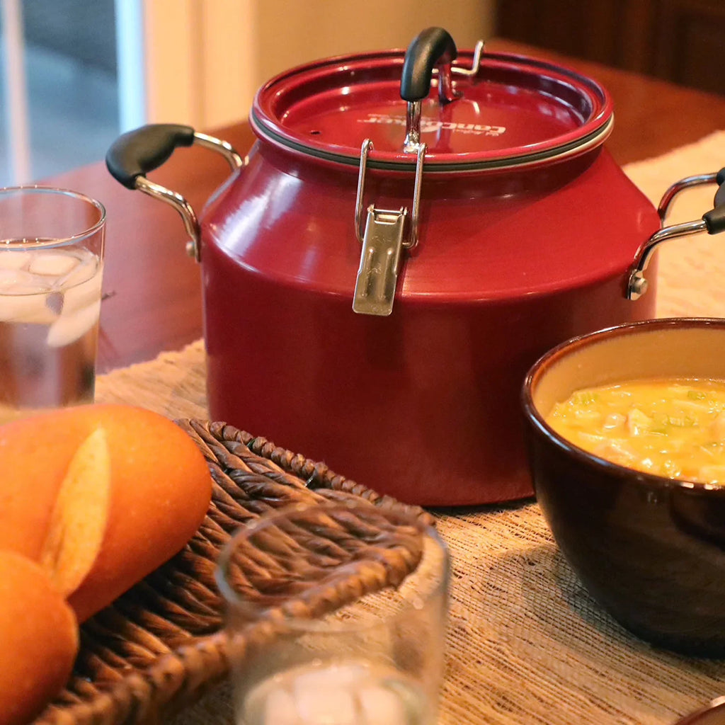 Cherry exterior CanCooker Steam Series Convection At Home Cooker, Signature Gallon Camping or 2