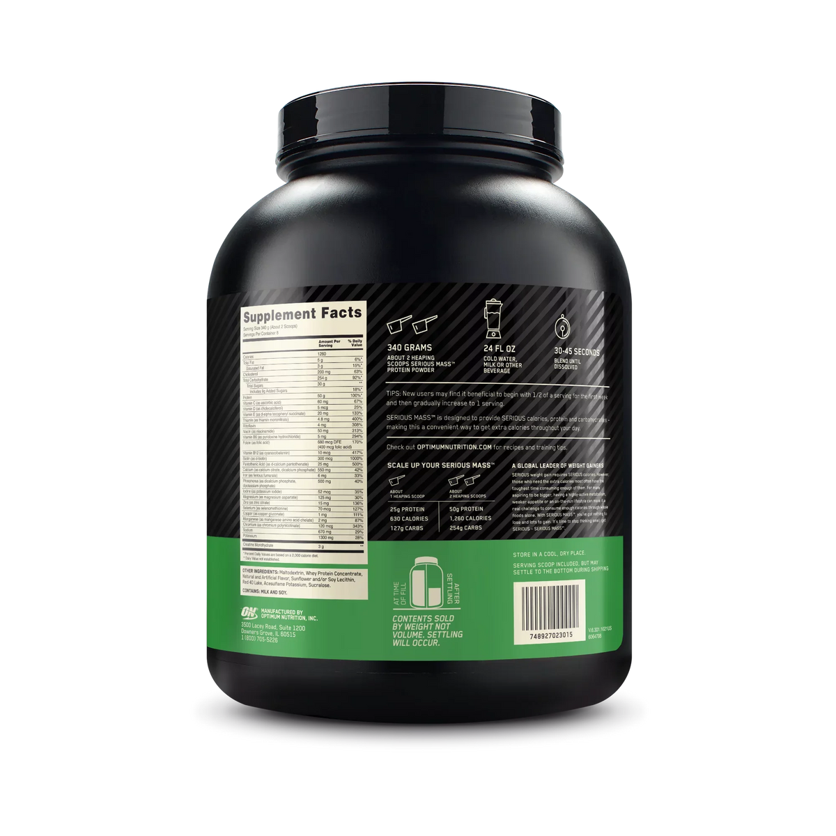 Weight High kg) Serious (2.72 Nutrition Mass, lb Optimum Protein Strawberry, Powder, Gain 6