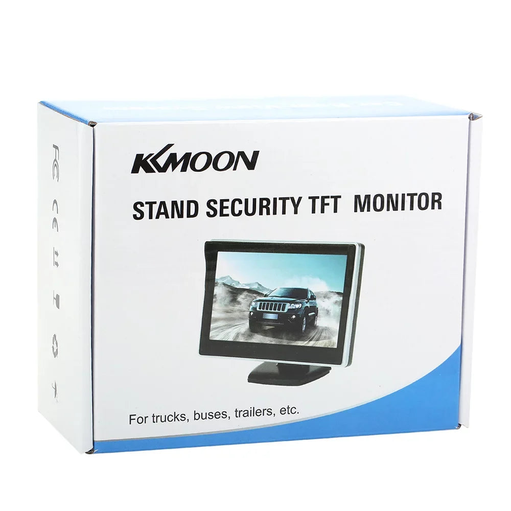 Car LCD Inch 5 Trucks Monitor Camera, Ideal Clear Rear View Easy System Installation, TFT Tomshoo + Display and Parking for Reverse Backup Image, Cars