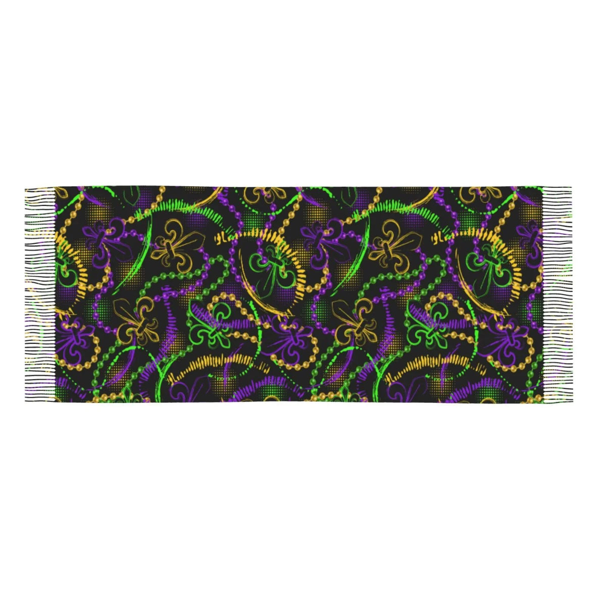 Winter Warm Wrap Cashmere Mardi Large Art Shawl Feel Gras Soft Scarf Scarves Women Print Bingfone Gifts- For Neon Elegant