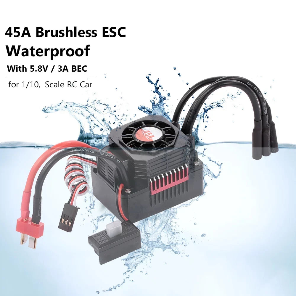 Car RC BEC SURPASS with 4370KV F540 for 1/10 Brushless Eccomum HOBBY Motor Truck Waterproof ESC 45A