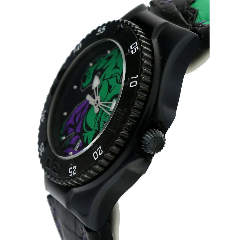 Plated Men's Marvel Watch Technomarine Steel PVD Quartz MV3H08 Leather Hulk