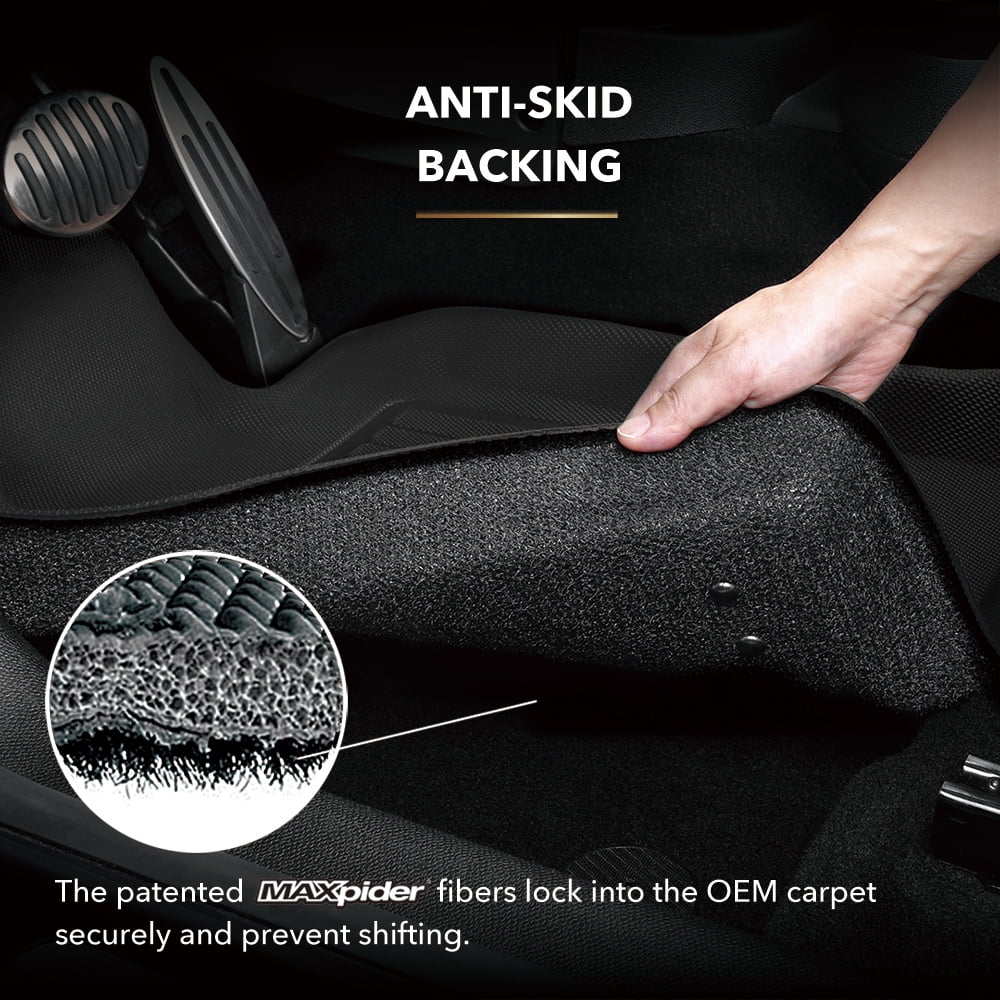 MAXpider with Row 3D 2008-2020 DODGE KAGU Floor (BLACK) GRAND - compatible Mat Second CARAVAN