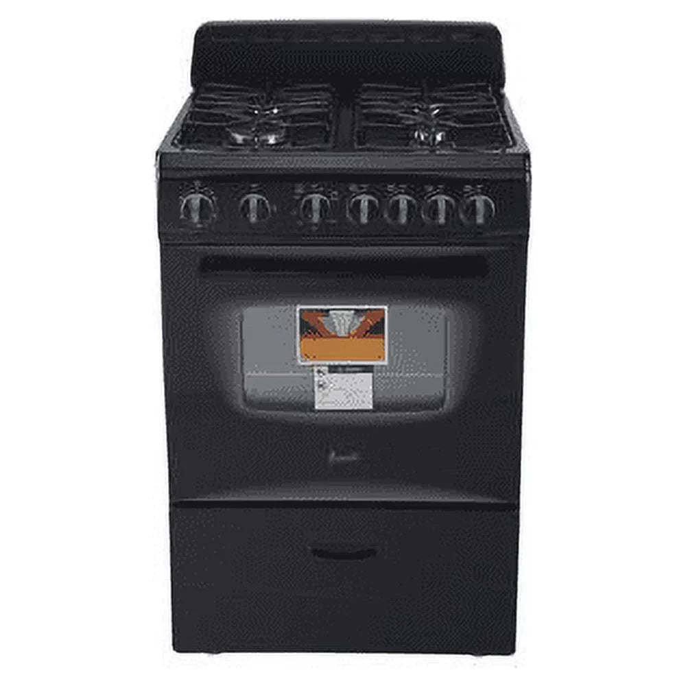 Black Gas 24" Range (GR2415CB) Avanti in Compact Oven,