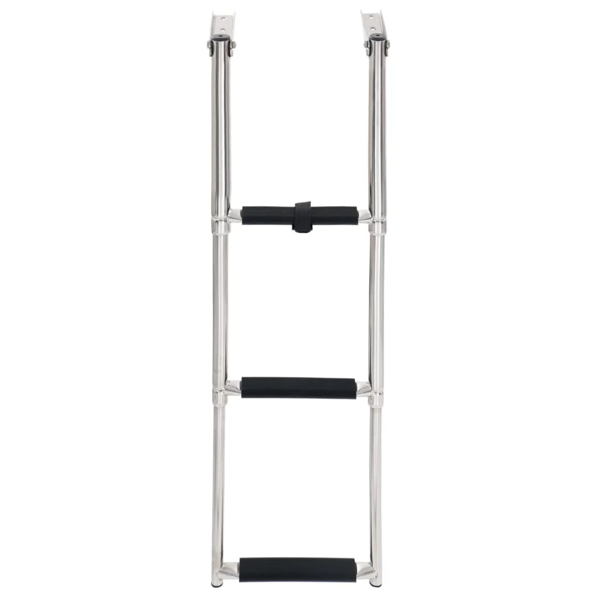 Non-Slip Folding Mounting Telescopic Boat Ladder Swimming Stainless Platform Ladder 3 Dcenta Pool, for and Steel Boarding