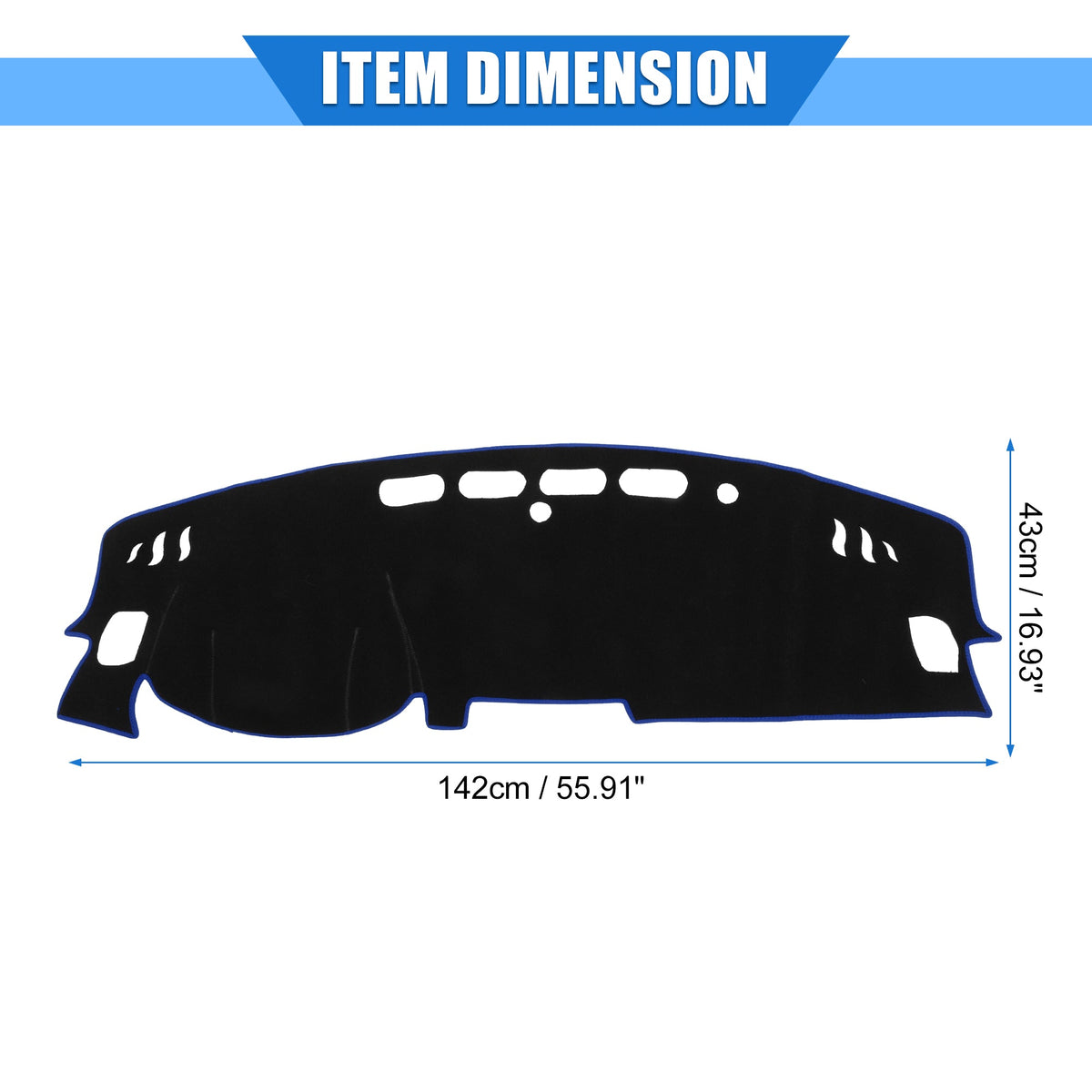 Polyester Nissan Unique Cover Kicks Console Bargains Dashboard Protective 2017-2020 Blue for Car Center Compatible