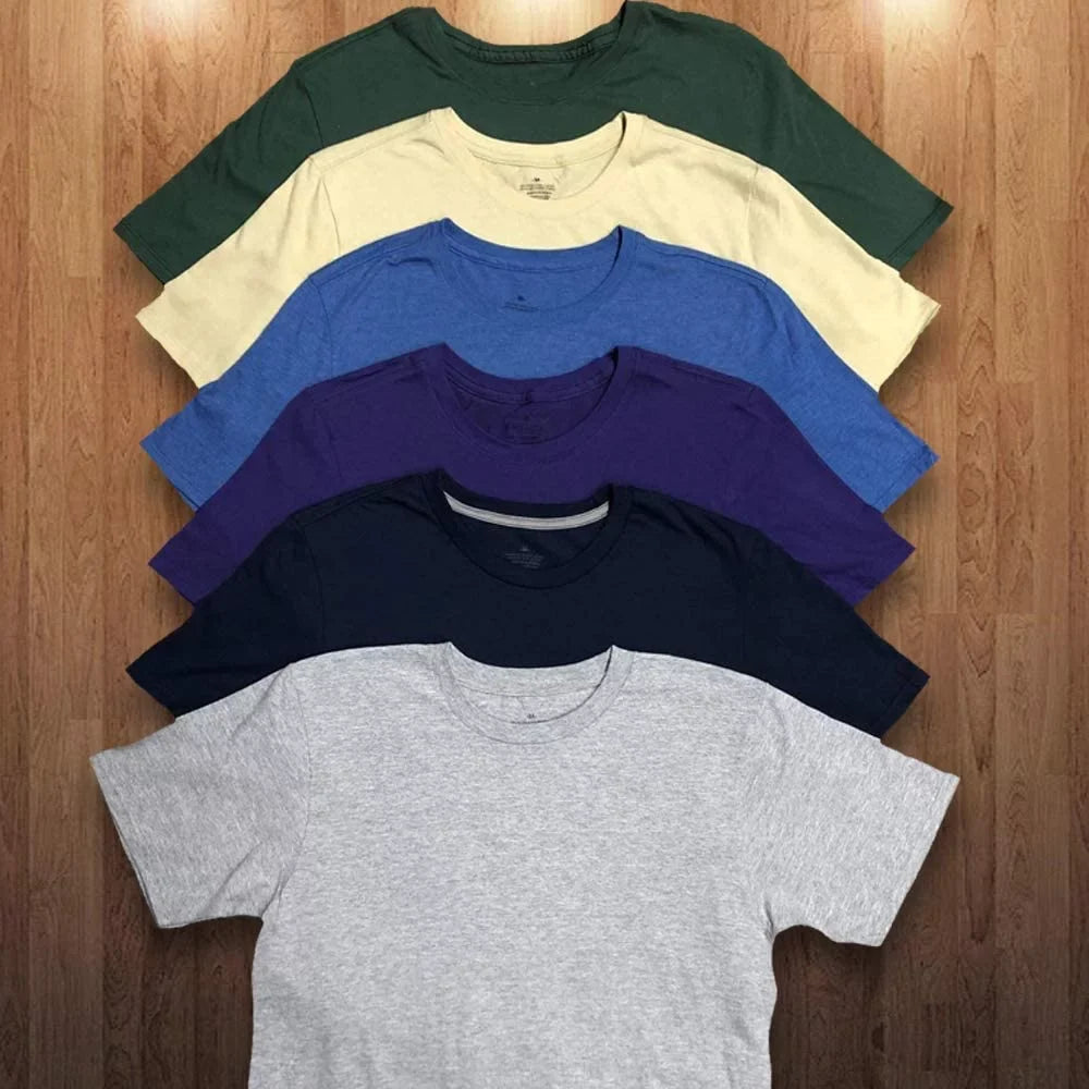 Sleeve Mens (60 of Tee Pack Tshirts Small) Pack 60 Mens Pack Crew Cotton Assorted Wholesale Shirts Bulk Tshirts, A,