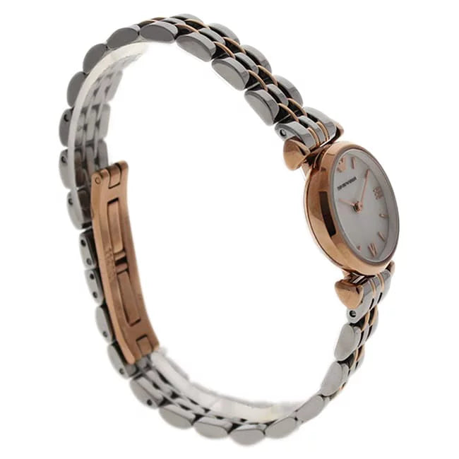 Bracelet Two-Tone AR1764 Watch Mother Pearl Emporio Armani Women's of