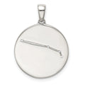 QQC9730 Pendant CZ Aries Zodiac Silver Rhodium-plated Sterling &