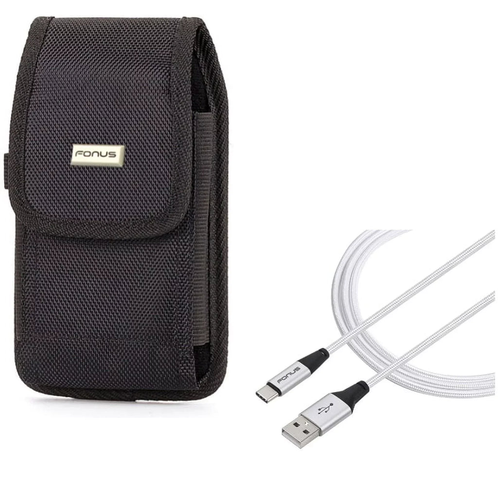 XL USB - for 10ft 3 w Durable Belt 3a XL Canvas Metal Holster Vivo Type-C BLU XI Clip - - Cable Braided Plus Legacy Coolpad Rugged G9, Blackberry R1J Motion Pixel Long XL Wire Sync Case