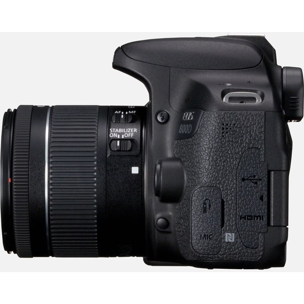 Megapixel 0.71", 800D Black 2.17", Lens, with SLR EOS Digital Camera Canon 24.2