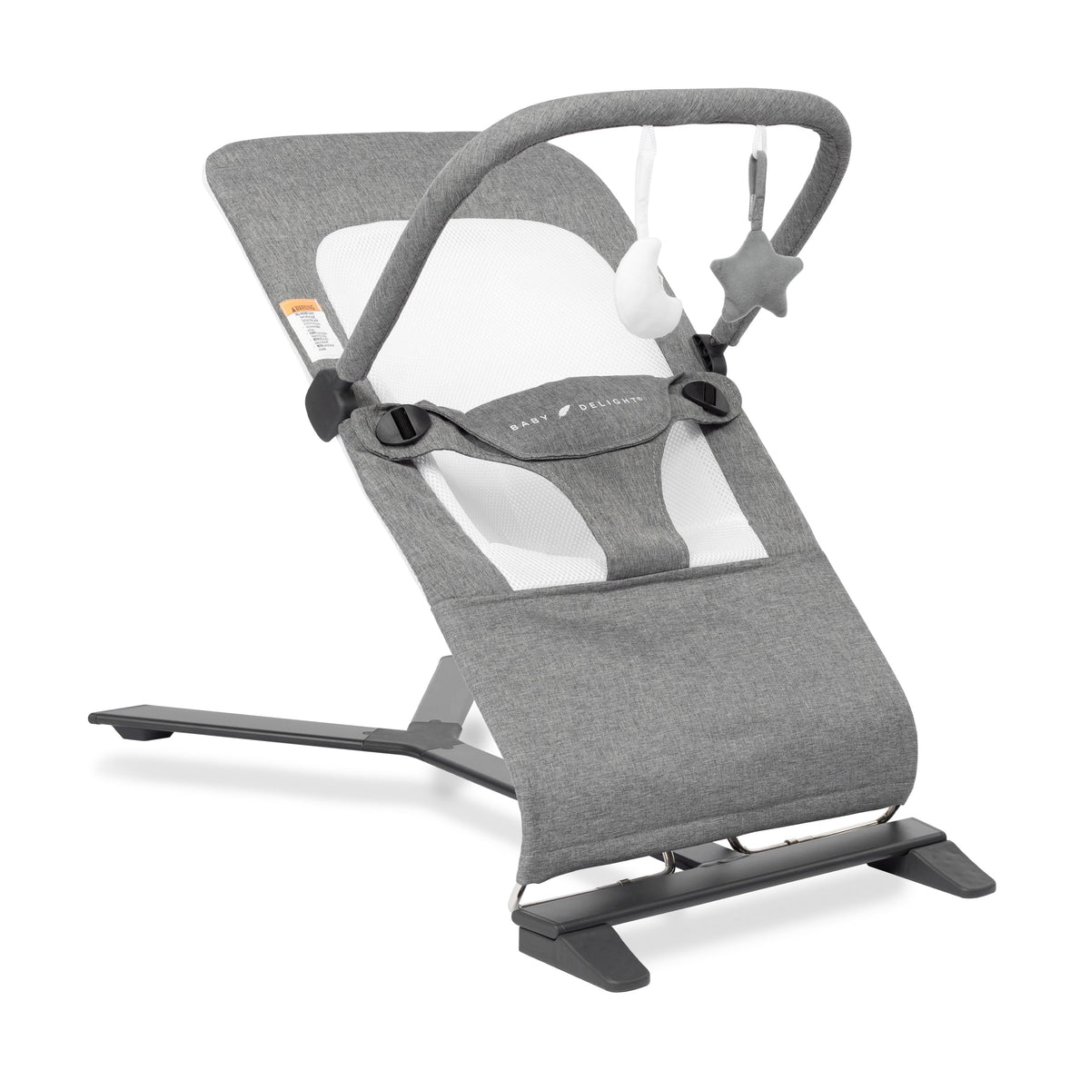 Tweed Charcoal Baby Months, 0-6 Infants Deluxe Baby Bouncer, for Alpine Portable Delight
