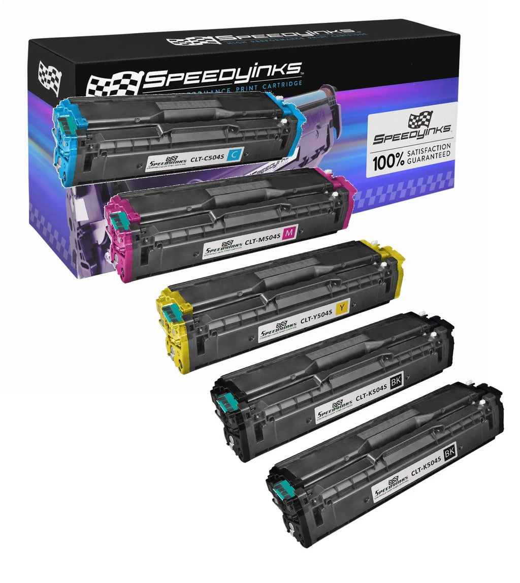 1 (2 Yellow, Magenta, Toner 5-Pack) Series Inks 1 CLT-504S Cyan, 1 Cartridge for Black, Replacement Speedy