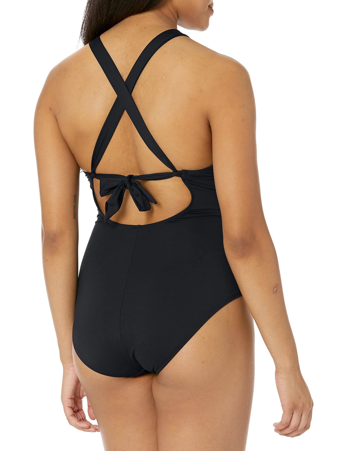 Women's Neck Goddess Swimsuit La Piece Keyhole High One Island Blanca