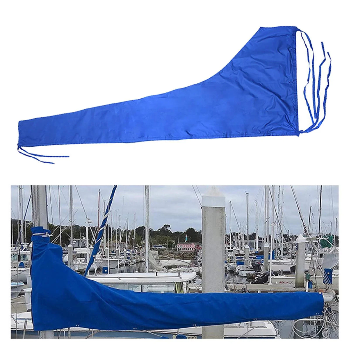 Boat Cover Cover, Cover Mainsail 12 600D Dustproof Oxford Cloth FT FT to Strap 12 Cover, 11 , Cover Thickened Blue Adjustable Sail Snow
