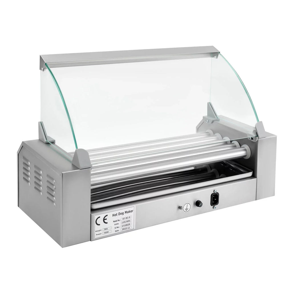 DENEST Holds Rollers Grilling Stainless 12-Hot Set Dog 110V W/5 0-250℃ Sausage Machine