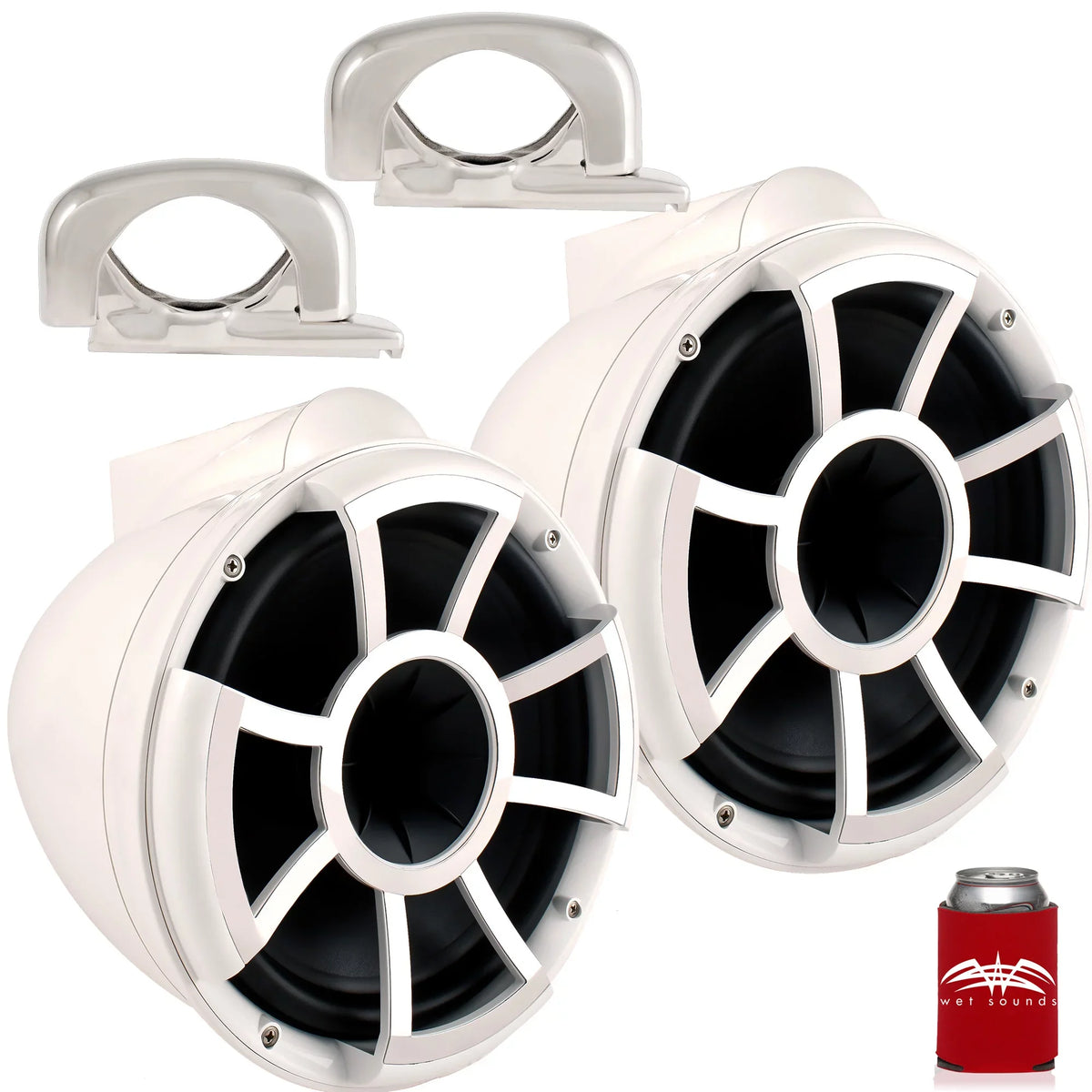 Tower 1 - Fixed Fits White Sounds 1" to Wet Mini with 10" 7/8" Pipe REV10 Speakers Clamps