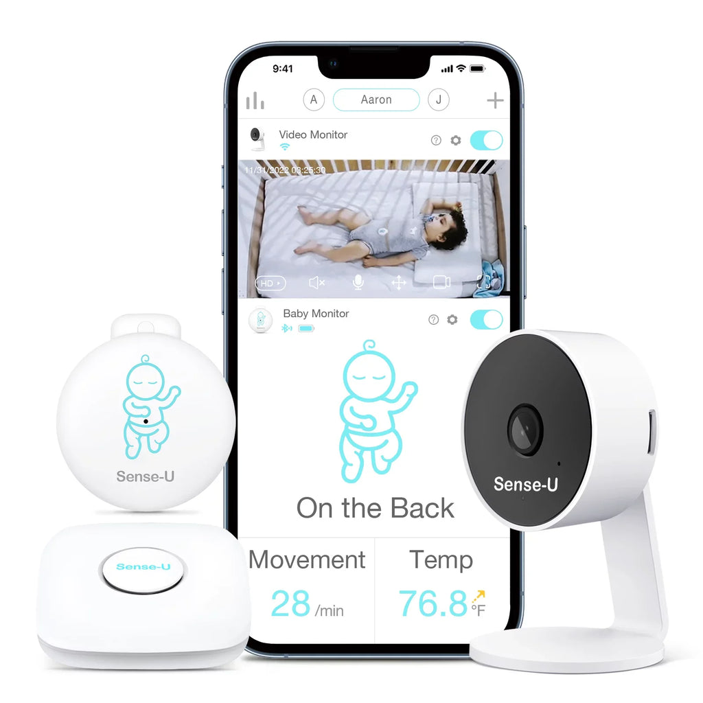 Movement, for No That Detected Motion, 2-Way Night You Baby 3+Camera, Video Vision, High/Low Talk, Rollover, with Monitor Range Temperatures, Notifies Monitor Baby Sense-U Smart Long Audio, Abdominal