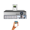 Cameras Evertech HDD Hybrid with Security 16 Compatible AHD TVI CVI 1080P Analog with Channel DVR 8TB Recorder Camera