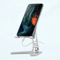 iPhone, Phones, Thickened with Can Desktop Compatible Desktop Reduce Mobile Fatigue and Stand Stand Neck (Grey) Aluminum Mobile Foldable Accessories Phone 4-8'' Pain, Holder, All