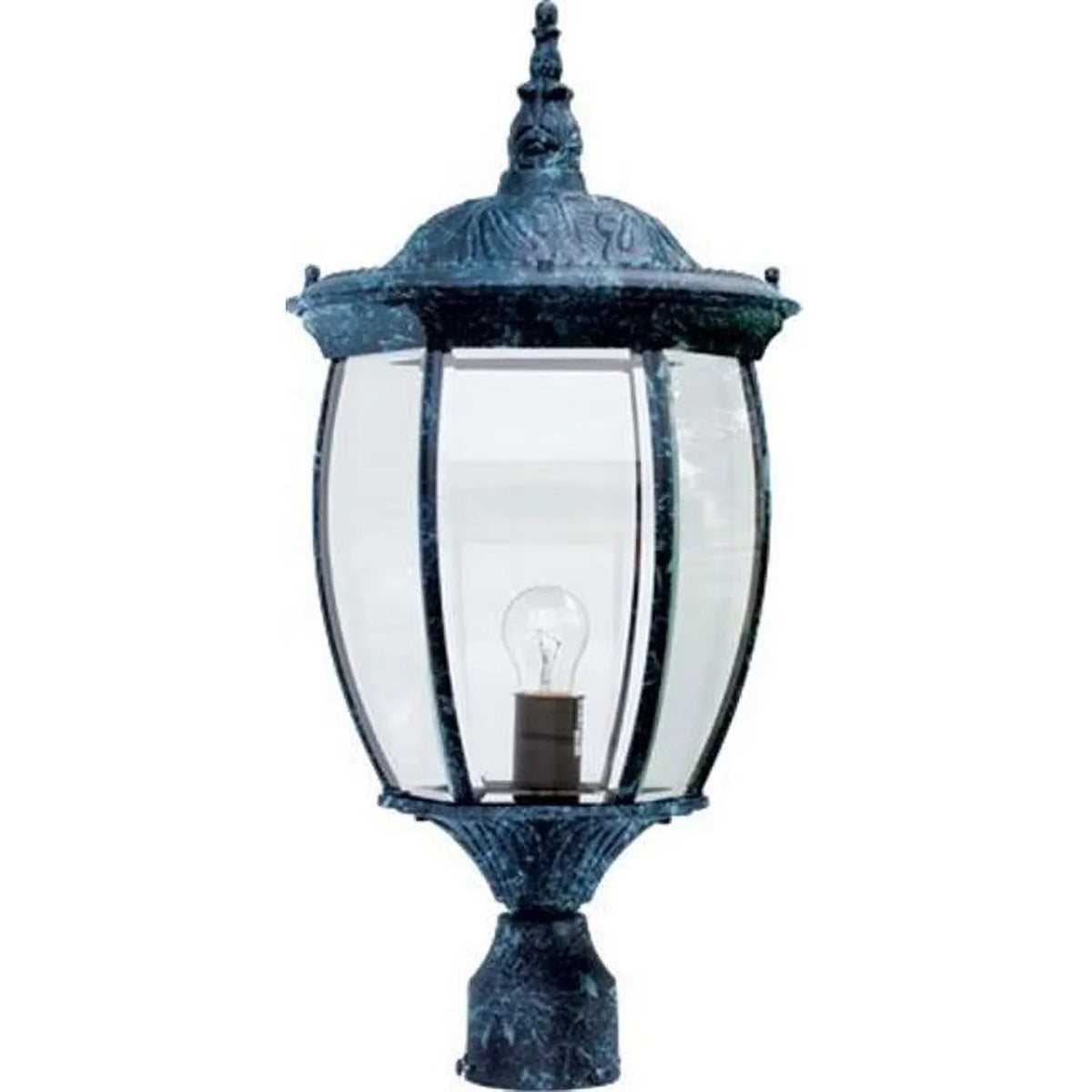 x 11.13 - Light in. Coated Aluminum - x Post Powder Dabmar 23.38 Green Top Cast 11.13 Fixture Lighting Verde