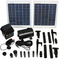 with GPH Panel Light 120" Pump Solar Sunnydaze LED Kit - Lift Pack - and 396 Battery and