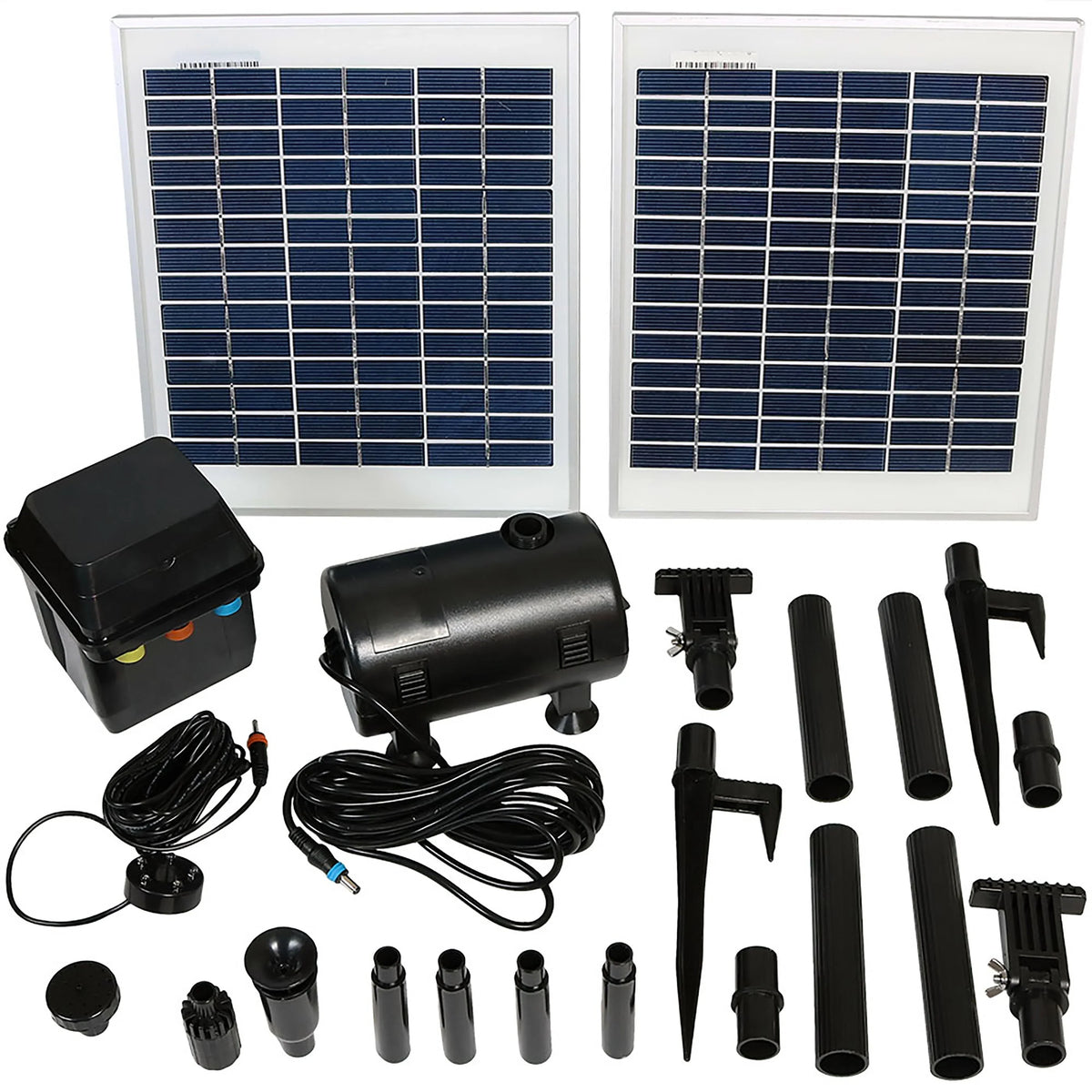 with GPH Panel Light 120" Pump Solar Sunnydaze LED Kit - Lift Pack - and 396 Battery and
