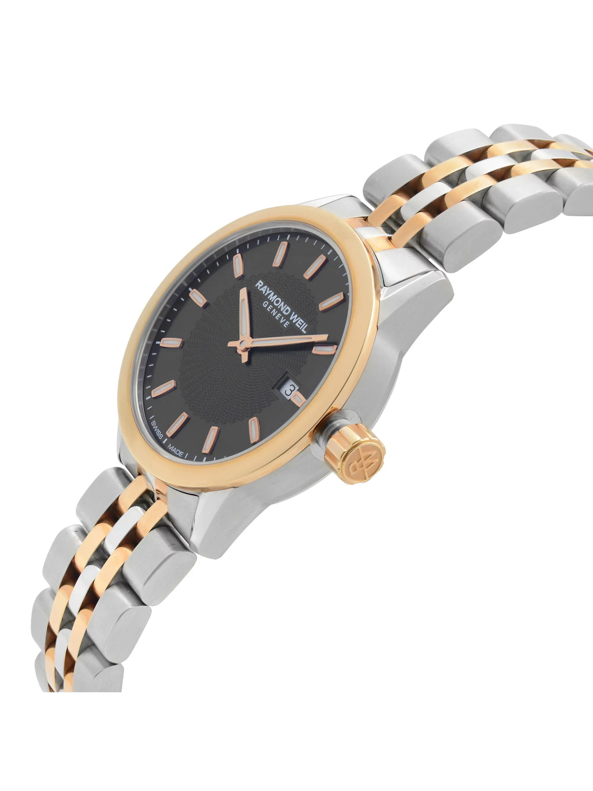 Watch Steel Two-Tone Weil 5629-SP5-20021 Ladies Black Raymond Dial Freelancer