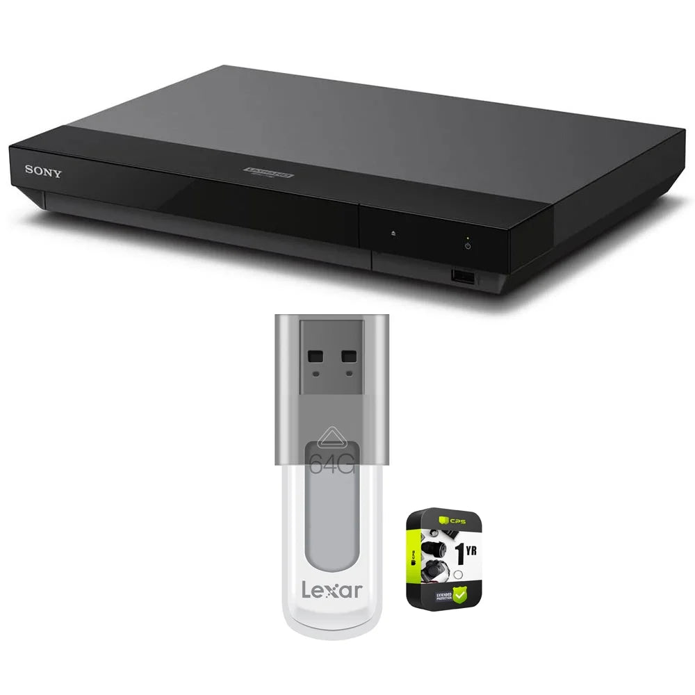 Network Includes USB Bundle 64GB 1 Flash Player Extended Blu-ray UBP-X700/M Disc Lexar Black 4K Hi-Res Plan Drive S50 HDR with Year UHD 2.0 and JumpDrive Protection Audio