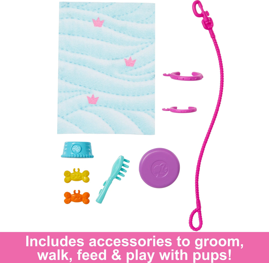 Wheelchair, Doll Accessories, a Pup in Dog Toy Pup a Pet and Plus Playset Barbie Multicolor with