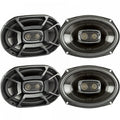 450W (QTY 2 6x9" of Polk DB692 Speakers 4) Boat Marine Audio Coaxial Stereo Car 3-Way Pairs