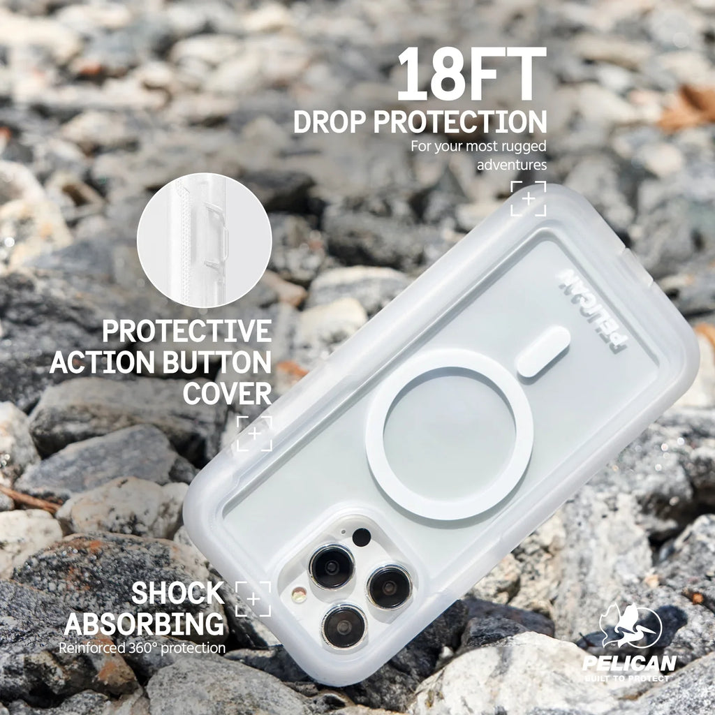 with - Clear Clip Pro Case [MagSafe Compatible] Voyager iPhone 15 Series Max Pelican Holster Belt