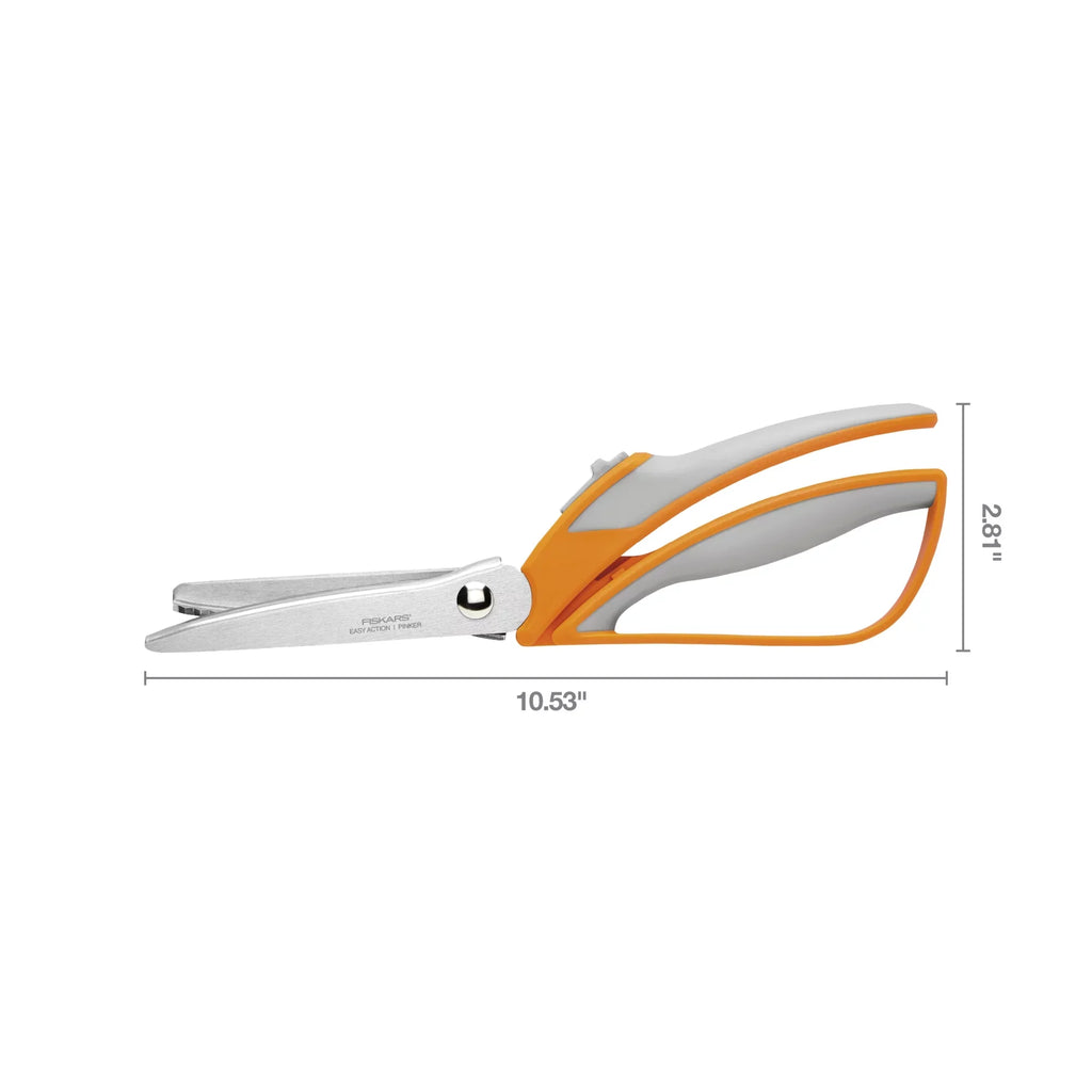 inch, Easy Action and Fiskars Gray Shears, Pinking 10.5 Orange