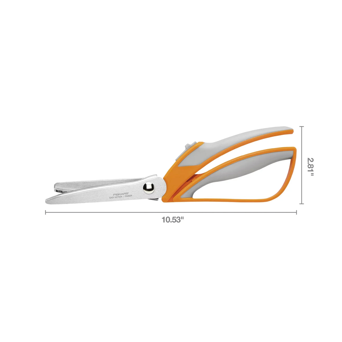inch, Easy Action and Fiskars Gray Shears, Pinking 10.5 Orange