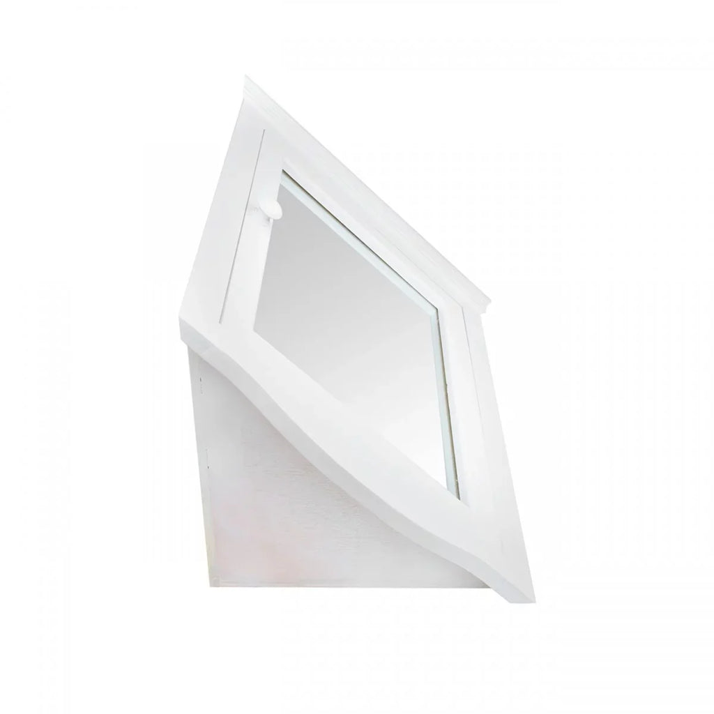 27" Hardwood Wooden w/Mirror Cabinet w/ Shelf Bathroom Double Medicine Wall Mount 20" Cabinet Storage Corner Supply x Renovators White Bethpage Screws Storage